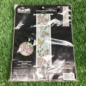 Plaid Bucilla Counted Cross Stitch Morning Glory Bell Pull 43382 NWT